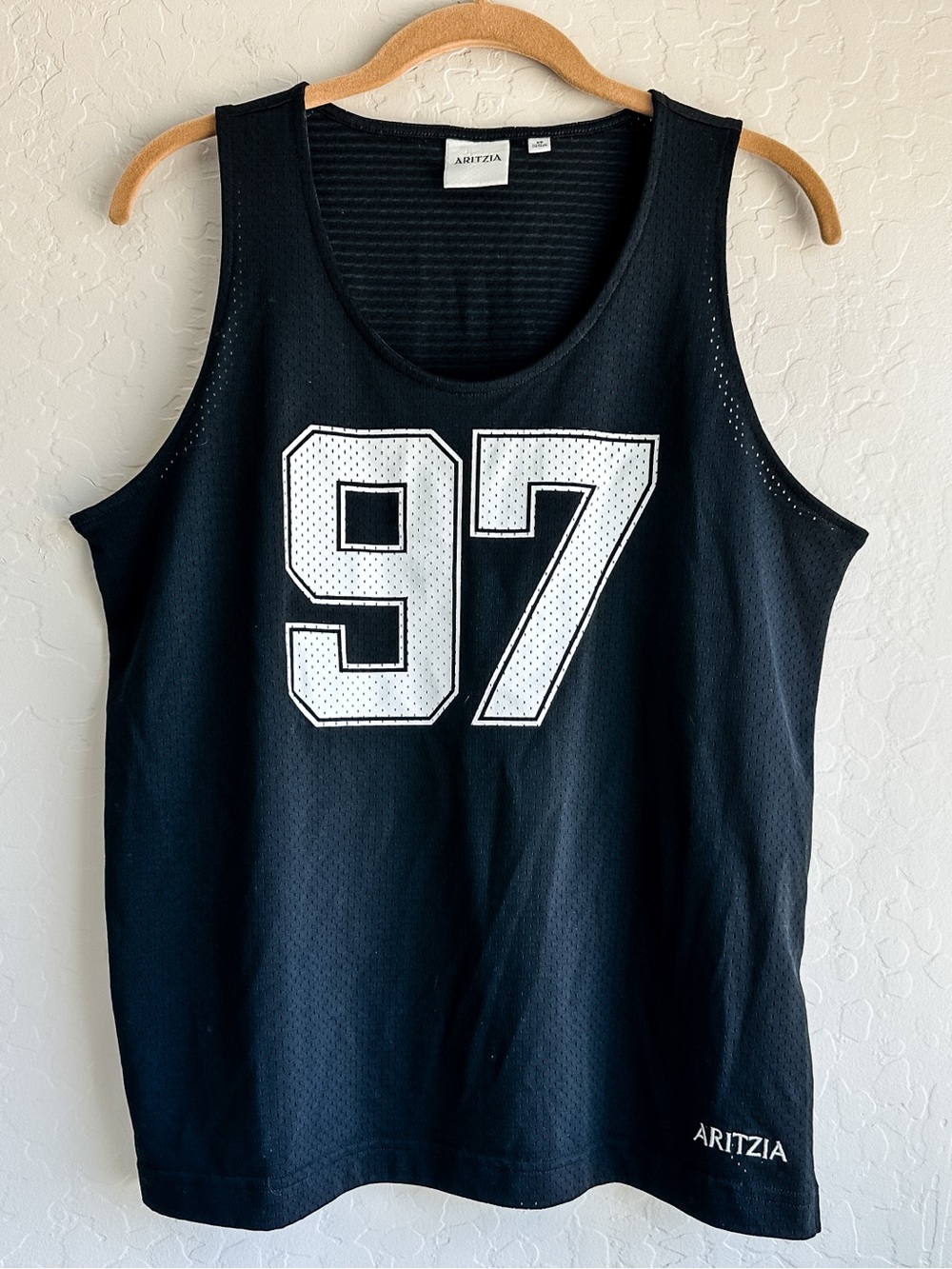 Aritzia Halftime Tank Mesh Jersey Varsity Tank Black/White Women’s - Size XSmall - Picture 3 of 12